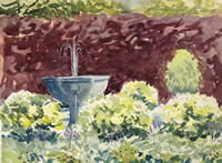 Fountain at Elm Bank by Janet Hobbs